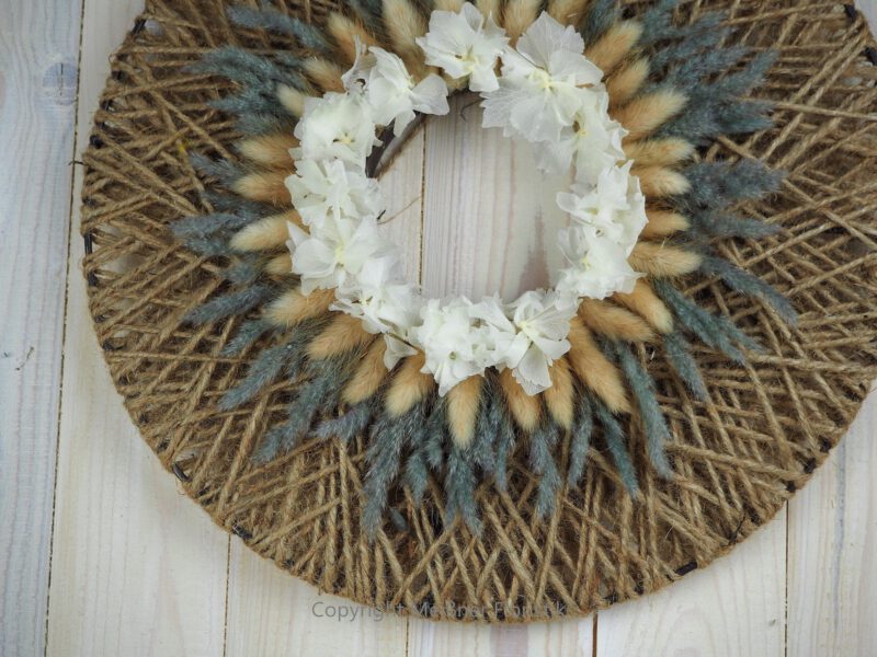 Hoop Trockenkranz Trockenblumen Wandkranz Türkranz Flowerhoop Fadenhoop Größe 30 oder 40 cm