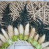 Hoop Trockenkranz Trockenblumen Wandkranz Türkranz Flowerhoop Fadenhoop Größe 30 oder 40 cm quadratisch