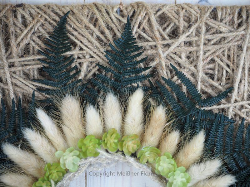 Hoop Trockenkranz Trockenblumen Wandkranz Türkranz Flowerhoop Fadenhoop Größe 30 oder 40 cm quadratisch