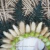Hoop Trockenkranz Trockenblumen Wandkranz Türkranz Flowerhoop Fadenhoop Größe 30 oder 40 cm quadratisch