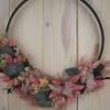Hoop Trockenkranz Wandkranz  rosa Eleganz Trockenblumen ab 25 cm