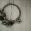 Hoop Trockenkranz Wandkranz Türkranz Flowerhoop Trockenblumen 25 cm Pfauenfeder