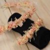 Kopfkranz Armband Set Trockenblumen Hochzeit Kommunion Newborn Shooting