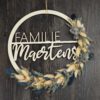 Namenschild Familie Türkranz Trockenblumen 28 cm individualisierbar
