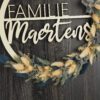Namenschild Familie Türkranz Trockenblumen 28 cm individualisierbar