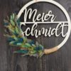 Namenschild Familie Türkranz Trockenblumen 28 cm individualisierbar