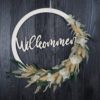 Namenschild Willkommen Türkranz Trockenblumen 28 cm individualisierbar