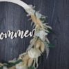 Namenschild Willkommen Türkranz Trockenblumen 28 cm individualisierbar