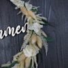 Namenschild Willkommen Türkranz Trockenblumen 28 cm individualisierbar