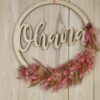 Ohana Türkranz Türschild Wanddeko Trockenblumen