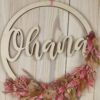 Ohana Türkranz Türschild Wanddeko Trockenblumen