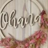 Ohana Türkranz Türschild Wanddeko Trockenblumen
