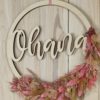 Ohana Türkranz Türschild Wanddeko Trockenblumen