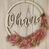 Ohana Türkranz Türschild Wanddeko Trockenblumen
