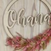 Ohana Türkranz Türschild Wanddeko Trockenblumen