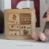 Personalisiertes Geschenk zur Geburt, Holzkästchen mit Gravur, Baby Geschenk personalisiert