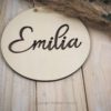 personalisiertes Namensschild Holz, Namensschild ausgestanzt
