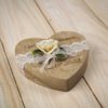 Personalisiertes Ringkissen Hochzeit, vintage Holz Herz Ringkissen creme Spitze Personalisiertes Ringkissen Hochzeit, vintage Holz Herz Ringkissen creme Spitze