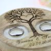 Personalisiertes Ringkissen Holz, alternatives Ringkissen aus Holz mit Baum und Herz graviert individuelles Ringkissen graviertes Ringkissen