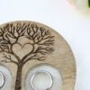 Personalisiertes Ringkissen Holz, alternatives Ringkissen aus Holz mit Baum und Herz graviert individuelles Ringkissen graviertes Ringkissen