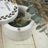 personalisiertes Ringkissen Holz / Ringkästchen / Ringbox Mangoholz rund