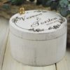 Personalisiertes Ringkissen, Ringkästchen graviert, Holz Ringkästchen weiß,
