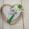 Ringkissen Herz Glamour natur silberfarben