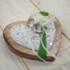 Ringkissen Herz Glamour natur silberfarben