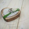 Ringkissen Herz Glamour natur silberfarben