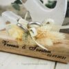 Ringkissen Holz Anker Maritim mit Trockenblumen personalisiert Ringkissen Holz Anker Maritim mit Trockenblumen personalisiert