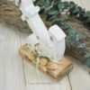 Ringkissen Holz Anker Maritim mit Trockenblumen personalisiert Ringkissen Holz Anker Maritim mit Trockenblumen personalisiert