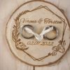 Ringkissen Holz Baumscheibe / Astscheibe vintage boho Ringkissen Holz Baumscheibe / Astscheibe vintage boho