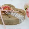 Ringkissen Holz Herz boho rosa kupfer