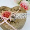 Ringkissen Holz Herz boho rosa kupfer