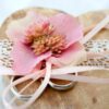 Ringkissen Holz Herz boho rosa kupfer