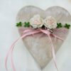 Ringkissen Holz Herz „creme rosa vintage“