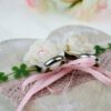 Ringkissen Holz Herz „creme rosa vintage“