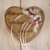 Ringkissen Holz Herz flieder Trockenblumen
