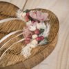 Ringkissen Holz Herz flieder Trockenblumen