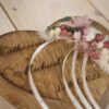 Ringkissen Holz Herz flieder Trockenblumen