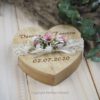 Ringkissen Holz Herz klein mit Gravur Ringkissen Holz Herz klein mit Gravur