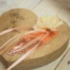 Ringkissen Holz Herz kupfer apricot personalisiert