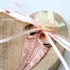 Ringkissen Holz Herz kupfer apricot personalisiert