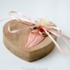 Ringkissen Holz Herz kupfer apricot personalisiert