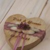 Ringkissen Holz Herz lila flieder Ringkissen Holz Herz lila flieder