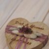 Ringkissen Holz Herz lila flieder Ringkissen Holz Herz lila flieder