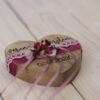 Ringkissen Holz Herz rosa beere bordeaux Trockenblumen