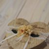Ringkissen Holz Herz Trockenblumen apricot natur Ringkissen Holz Herz Trockenblumen apricot natur