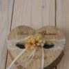 Ringkissen Holz Herz Trockenblumen apricot natur Ringkissen Holz Herz Trockenblumen apricot natur