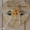 Ringkissen Holz Herz Trockenblumen apricot natur Ringkissen Holz Herz Trockenblumen apricot natur
